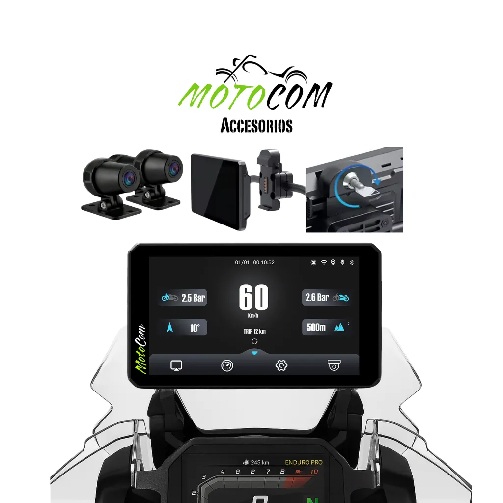 [MC-CPROC] Pantalla CarPlay MotoCom Pro Completo